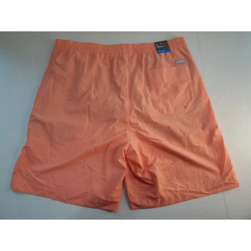 Columbia Mens Omni-Shade AM0757 Drawstring Water Shorts Coral L Never Worn W/Tag